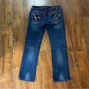 Gorgeous Miss Me Capri Jeans With Embellished Pockets